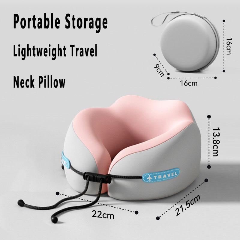 Portable Memory Foam Business Soft Trip U Shaped Neck Massage Pillow Airplane Travel High-speed Rail Pillow Cervical Healthcare