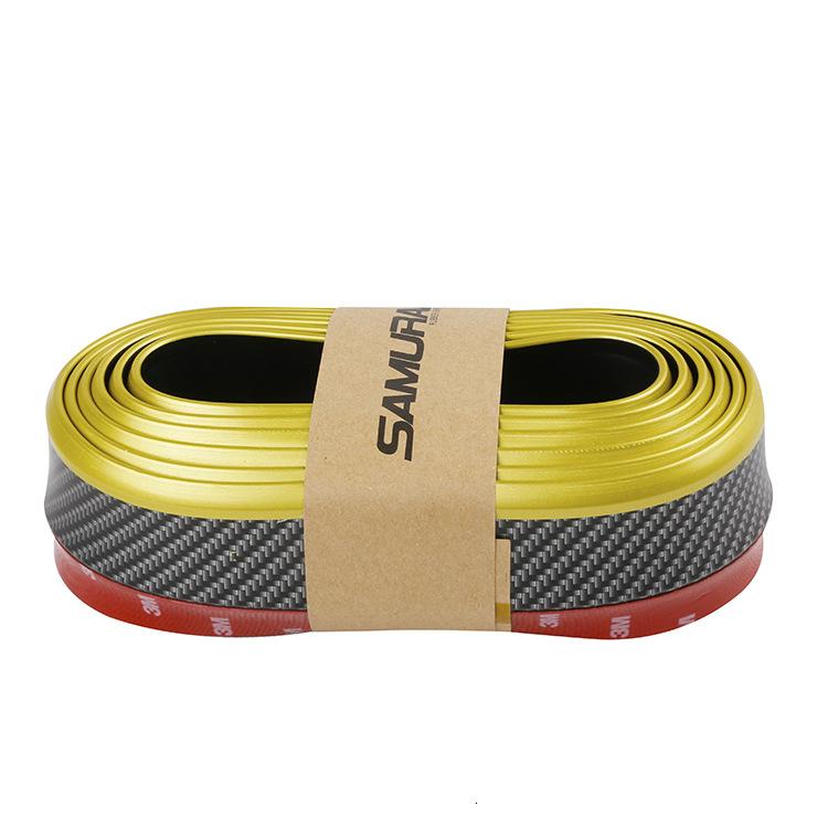 2.5M Car Bumper Protector Front Lip Carbon Fiber Rubber Car Bumper Lip Mouldings Splitter Chin Body Kits Spoiler Auto