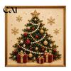Beginner Friendly Faux Pearl Art Kit Xmas Painting Kit, Christmas 3D DIY Creative Winter Activities Holiday Craft Project for Adults, Festive
