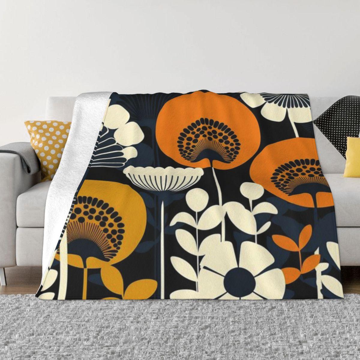 Floral Pattern Finland Custom Travel An Ultra-Soft Micro Fleece Blanket 50x60in