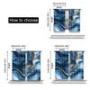 2Pcs Modern Simplistic Curtain Abstract Marble Luxury Art Beautiful Blue And Gold Decorative Window Drapes A