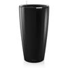 Flower Pot - Lec - Rondo Premium 40 - Glossy Black - with Water Reservoir - Diameter 40 Cm