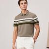FIRS Men's Striped Cotton-Feel Polo Shirt