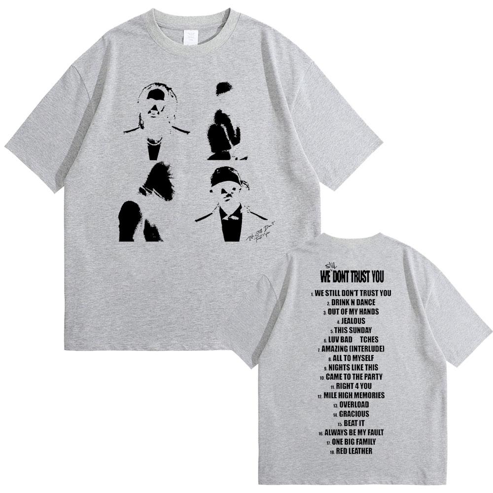 New Hot Sale Rapper Metro Boomin and Future We Don't Trust You Graphic Print T Shirts Men Hip Hop Oversized T-shirts Streetwear