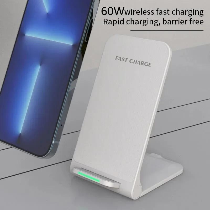 30W Wireless Charger For iPhone 15 14 13 12 Pro Max Phone Stand Fast Charging Charger for Samsung Note 20/10 S21 Ultra Foldable