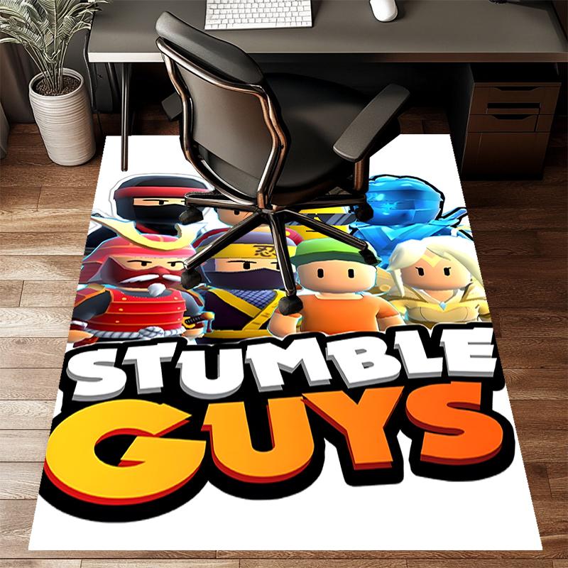 stumble guys Polyester Carpet, Soft Indoor Mat for Office Chair, Living Room, Computer Desk - Decorative Home Office Rug Design