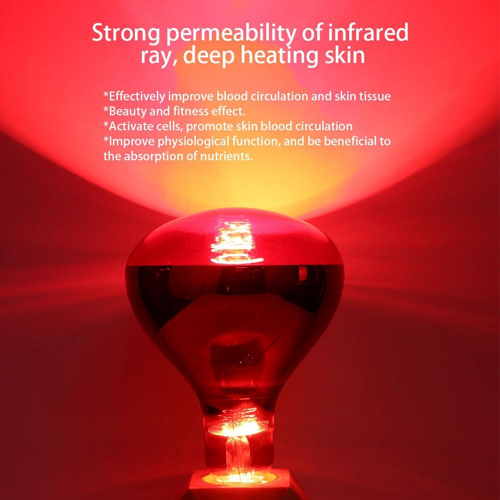 150W Infrared Heating Therapy Bulb Muscle Pain Relief Body Relax Light Bulb 110V
