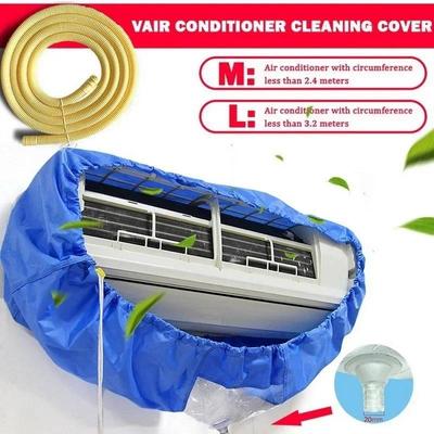 Large Air Conditioner Cleaning Cover Double Layer Thickening Wash Mounted Protective Dust Cleaner Bag Tightening Belt