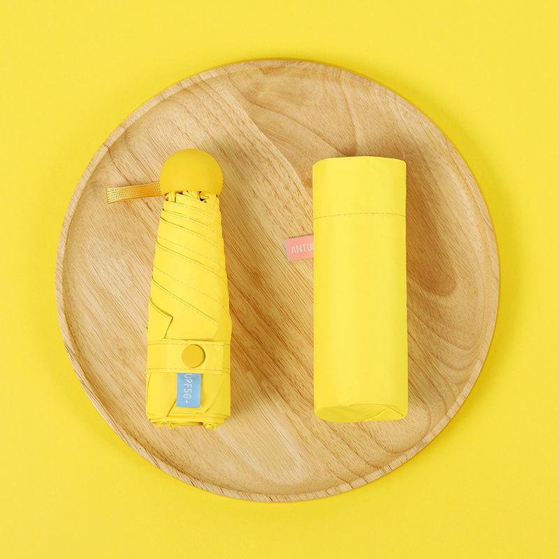 Parasol Capsule Sun Umbrella: 50% Off Mini UV Protection for Women, Dual-Purpose for Sun and Rain.