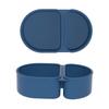 Silicone Microwave Lunch Box with Divided Compartments Foldable Bento Box for Office Travel Food-Grade Leak-Proof BPA-Free Meal Prep Container