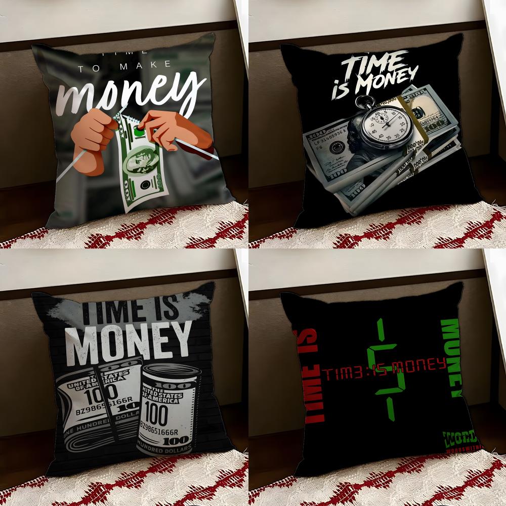 Movie TTime is Money Cushion Cover Reversible Soft Durable Pillow Cover Home Car MultiScene Use for Daily Comfort