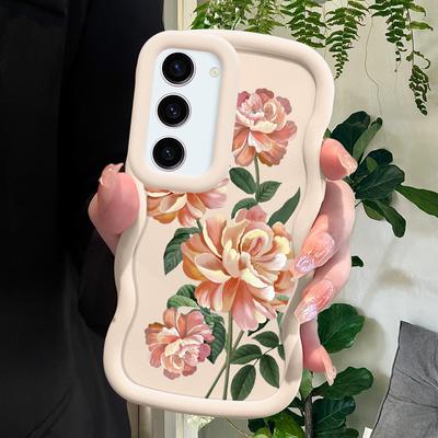 Coque de téléphone souple à fleurs tendance pour Samsung Galaxy A52 A73 A12 A11 S24 Ultra 5G S23 S22 S21 S20 FE Wave Edge Coque de protection antichoc en caoutchouc