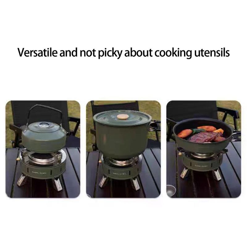 Delicate Outdoors Gas Stove Wind Resistant Design Practical Nonrust Steel Campings Burners Ideal For Backpacking And Picnics