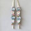 Silk Fabric Floral Shoulder Sash Satin Fabric Artificial Floral Garland  Birthday Party