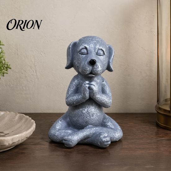 Regalo Único para Mascotas para Amantes del Jardín, Adorno de Figura de Animal para Meditación, Estatua Zen de Resina, Estatua Sentada Meditando para Alivio del Estrés, Gato/Perro/Rana