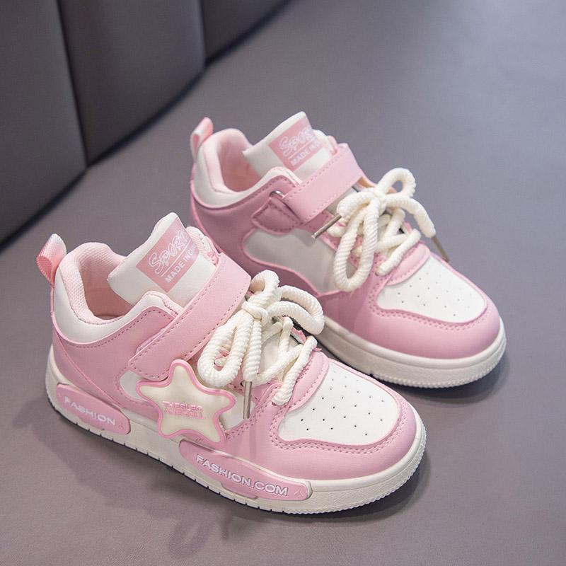 

Дитяче взуття Four Seasons з низьким верхом, дихаюче взуття для скейтбордингу, діти, учні, тренди, спортивні заняття для бігу, хлопчики та дівчата, зручні кросівки 37 рожевий