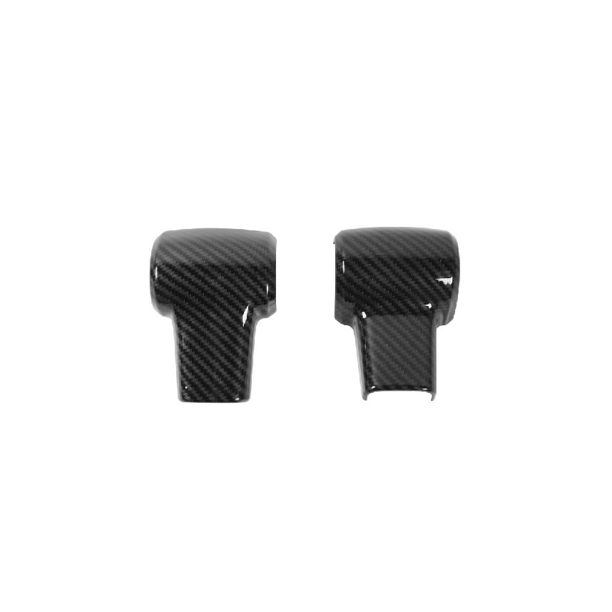 2*Carbon Fiber ABS Gear Shift Knob Head Cover Fit For Jeep Wrangler JK 2007-2010
