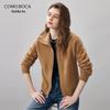 Comomboka Women's Thick Wool Zipper Cardigan