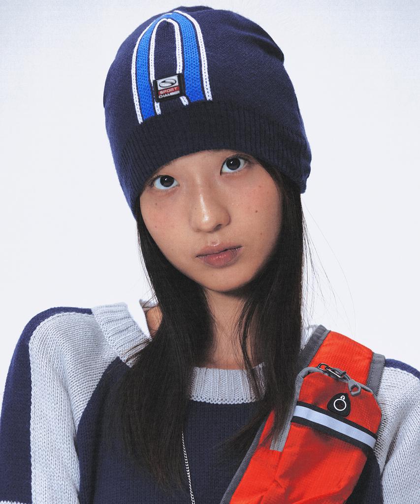 SPORT CHAMBER Sc Track Beanie (Navy)