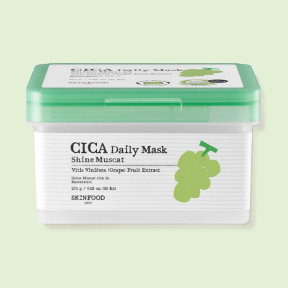 

SKINFOOD Ежедневная маска Shine Muscat Cica 270г/30шт. 1EA