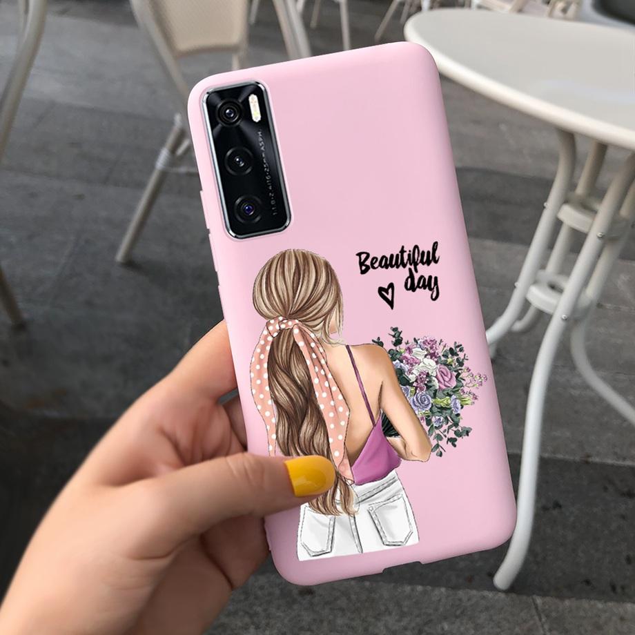 For Vivo Y70 Case 6.44'' Fashion Girls Soft TPU Silicone Back Cover For Vivo Y70 2020 Y 70 With NFC Phone Cases for vivoY70 Bag