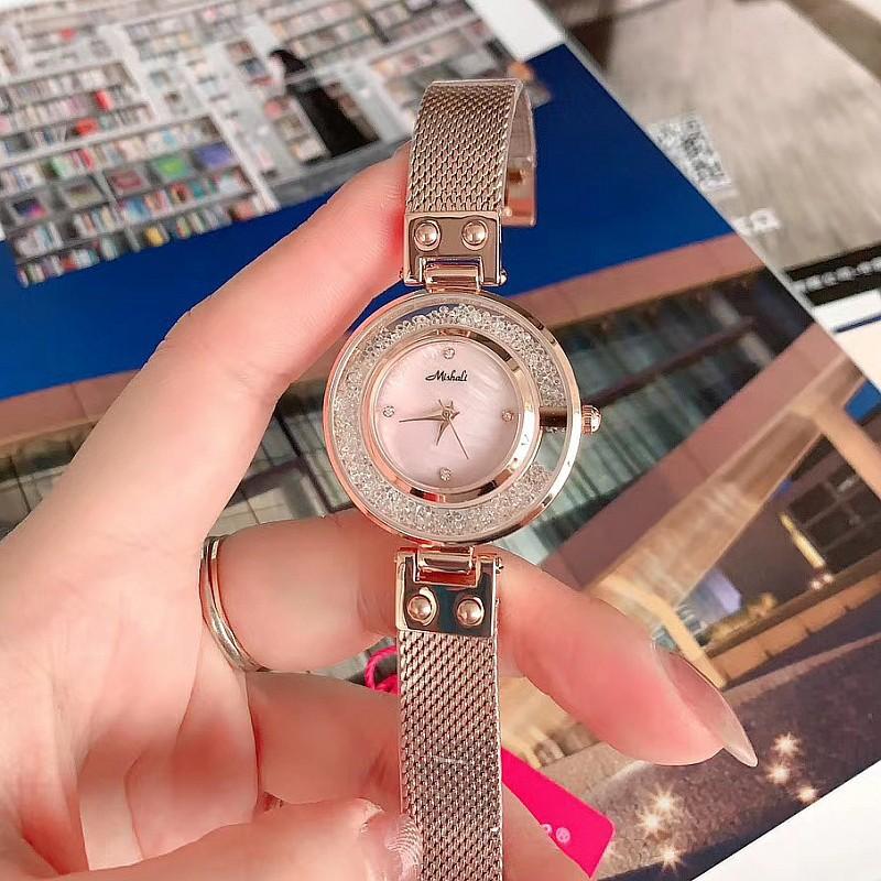 Fashion Light Luxury Women'S Watch Transparent Rhinestone Fashion Personality Niche With Watch Female Style