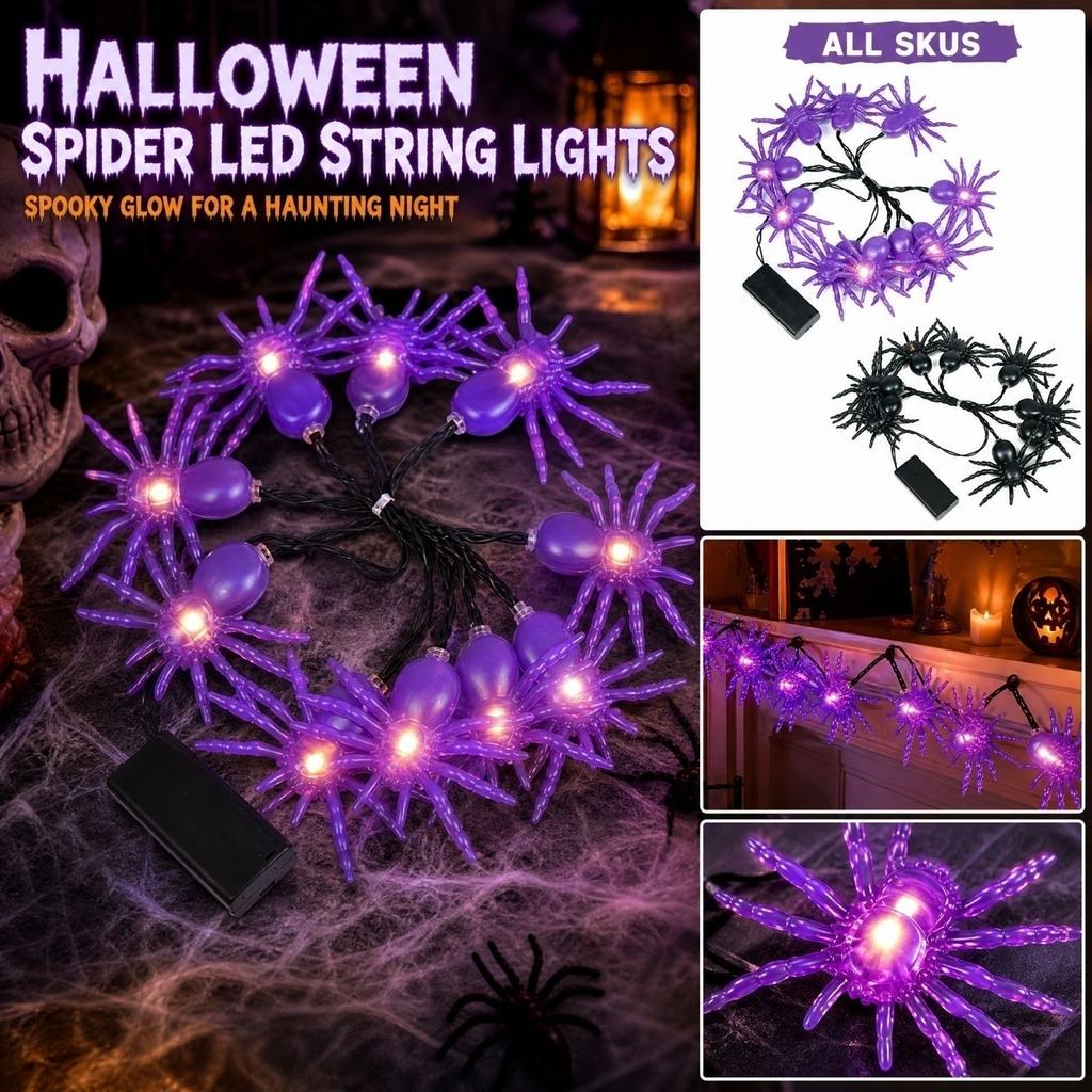 Halloween String Lights with Battery Operated LED for Home Decor Party