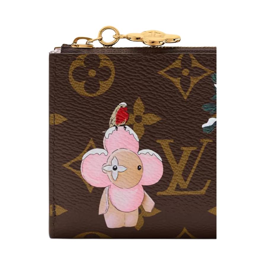 Louis Vuitton Lisa Mascot Zipper Design Coated Canvas Wallet Women Wallet Brown M15334