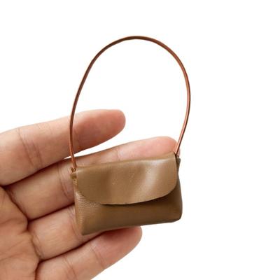 15-17Cm Puppenhandtasche Damen Ledertasche PU Leder Geldbörse Zubehör Puppenhaus Dekoration Rollenspiel Spielzeug