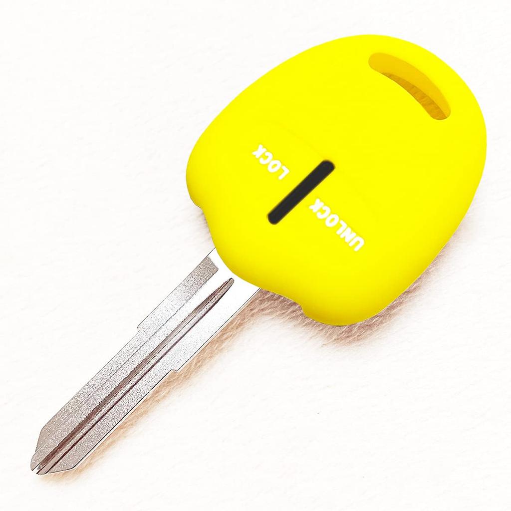 IKT Silicone Cover for Nissan/Mitsubishi Cars, 2 Buttons, Yellow/Days/Days/Days/Lukes/ek Wagon/Pajero Mini/Lancer/Mini Cab/Toppo, Etc. Specially