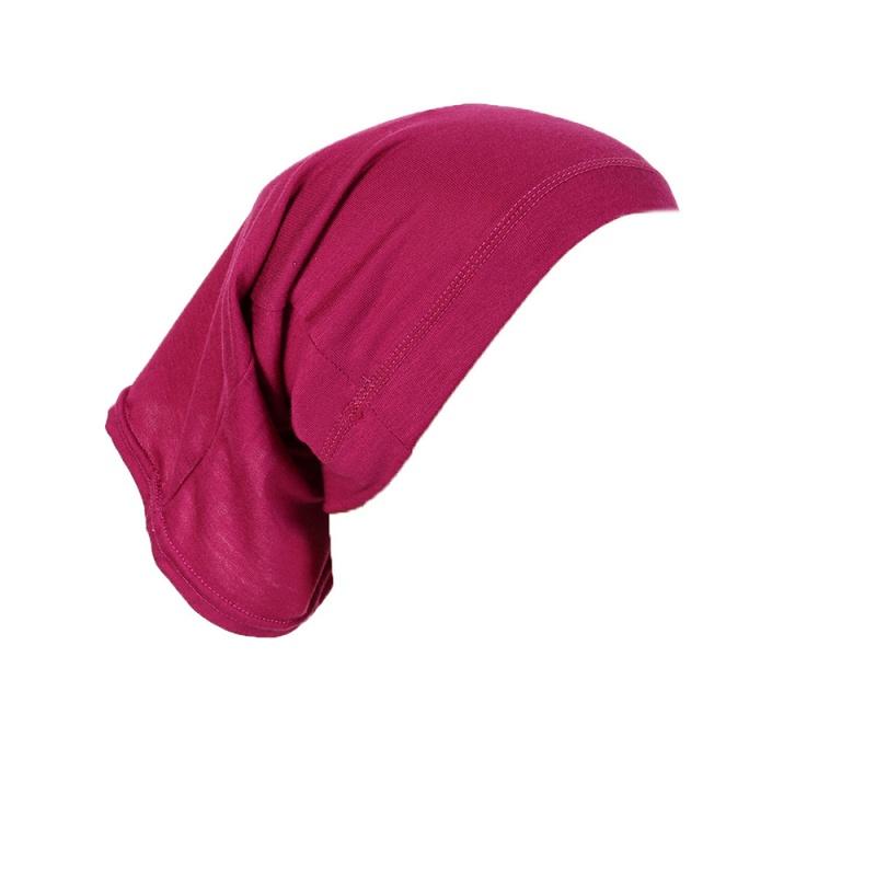 Pure Color Arabic Scarf Small Hat Tube Cap Modal High Elastic Mercerized Cotton Women's