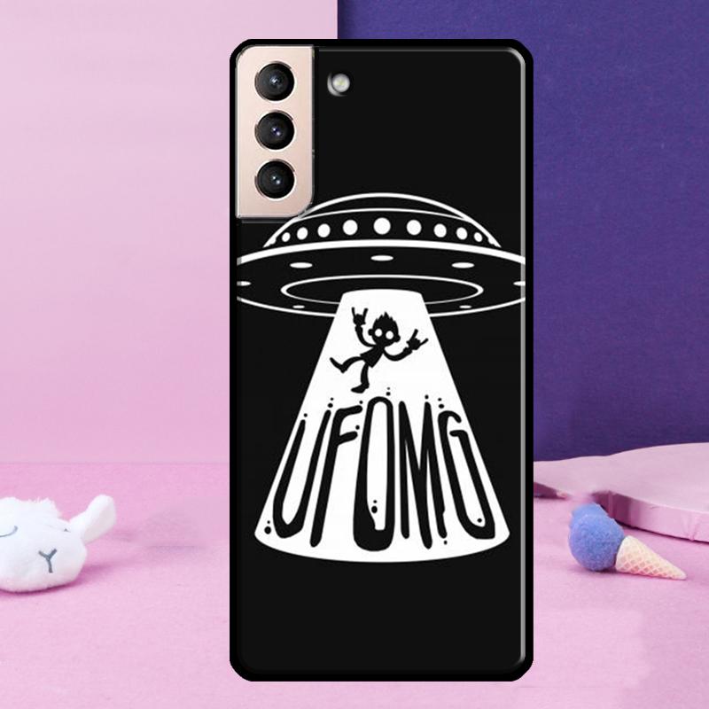 Alien Martian UFO Phone Case For Samsung Galaxy S25 S24 Ultra S9 S10 S20 S21 S22 Plus S23 FE S24 FE Cover