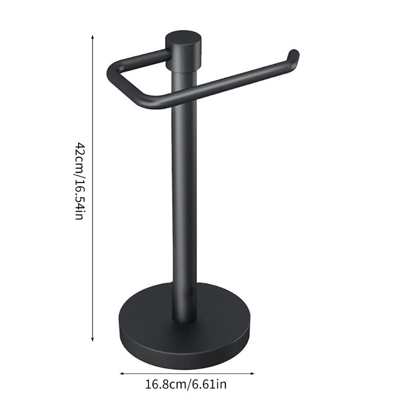 Modern Design Freestanding Towel Rack Steel Stand Enhances Aesthetics for Bathroom Contemporary Style
