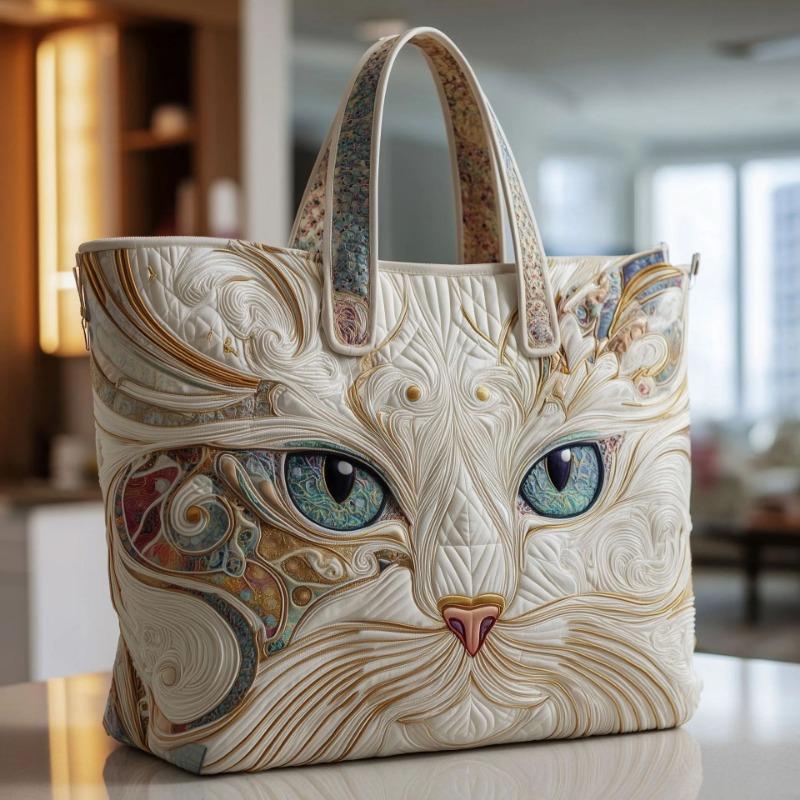 3D New Women's Cat Print Handbag Shoulder Bag Canvas Bag