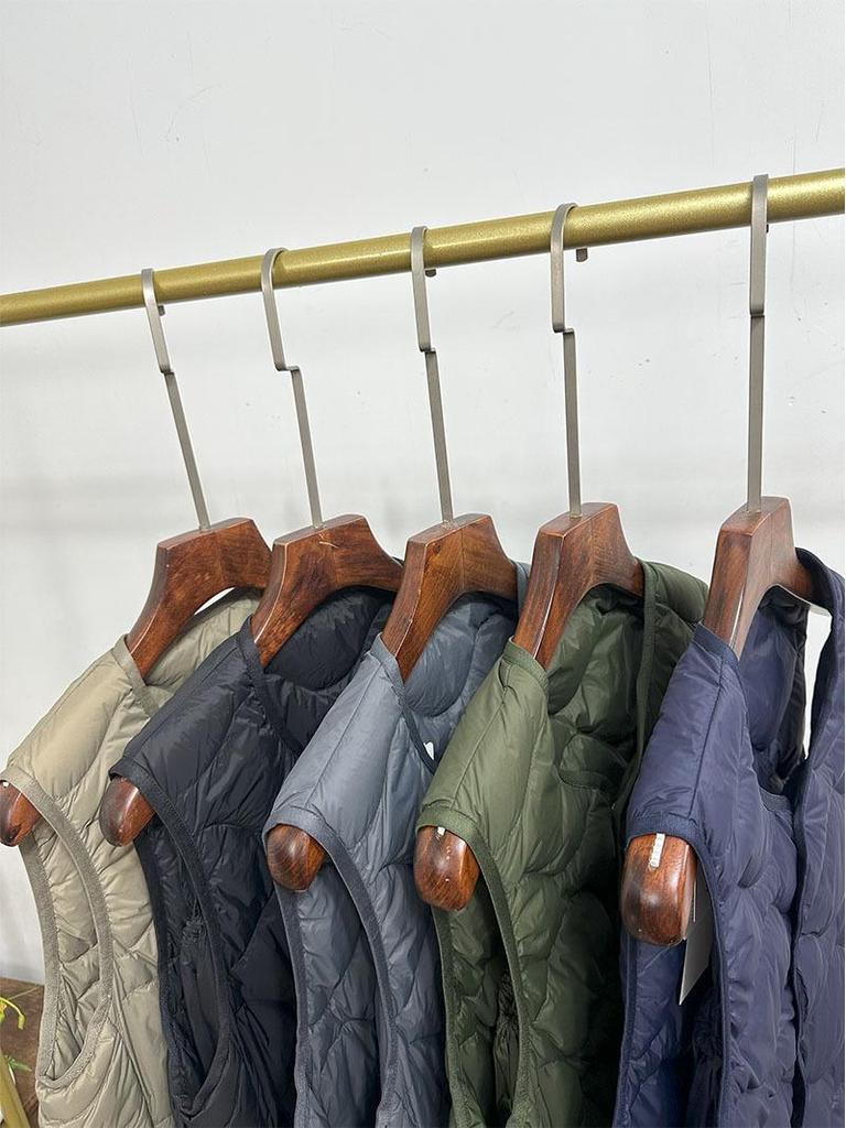 Men's Down V-Neck Sleeveless Vest - 2025 Autumn/Winter White Duck Down Gilet