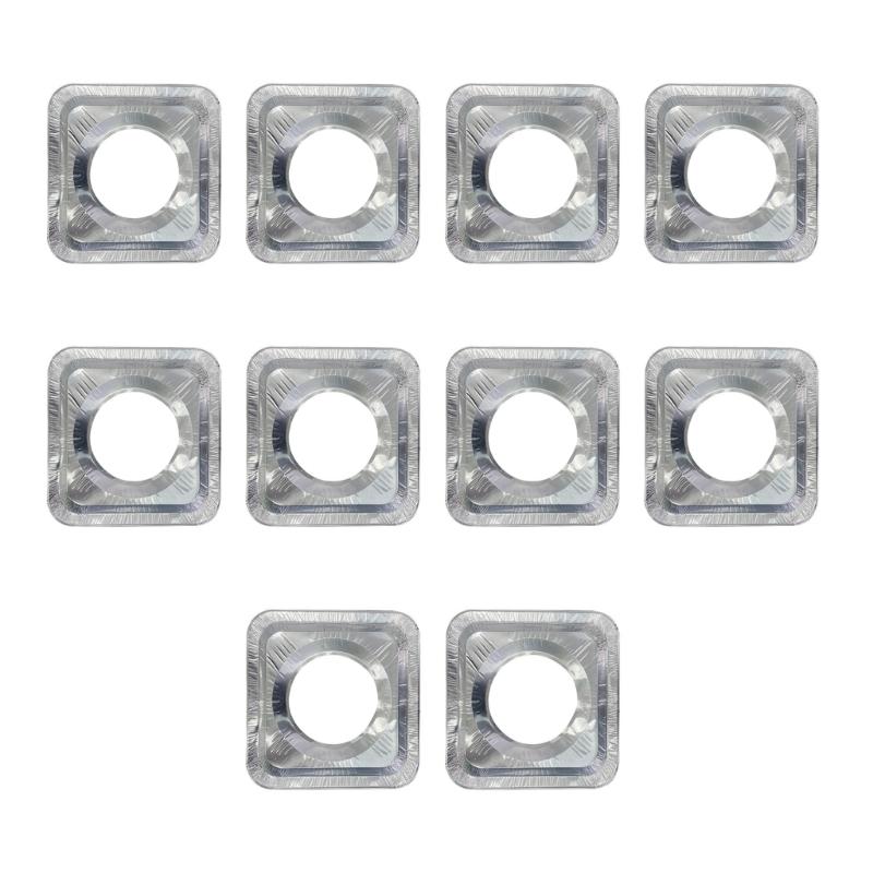 

Pack of 10 Tin Stove Liners Oil Proof Covers Gas Stove Liners for Gas Burners Ensuring a Clean Cooking Environment