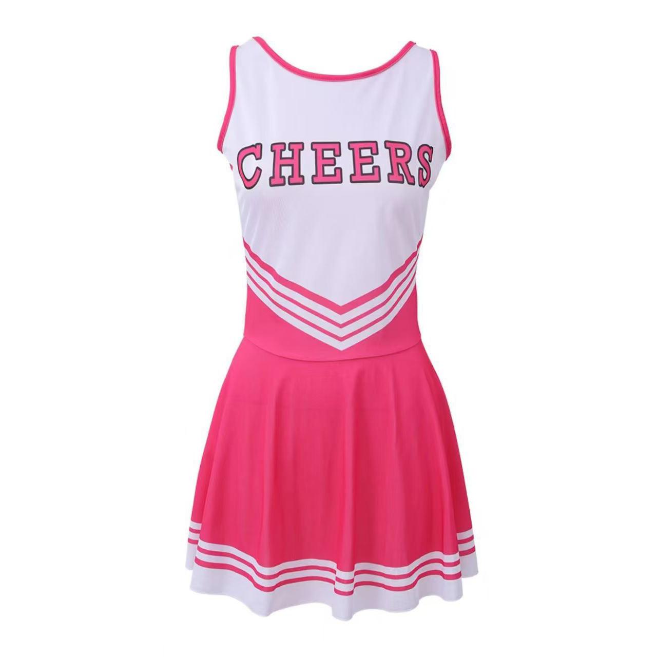 Voetbal Stijlvolle Cheerleader Optrekjurk Eendelig Voetbal babe Kostuum Lichtgewicht Comfortabel Meisjes Feest Dans Cosplay 110