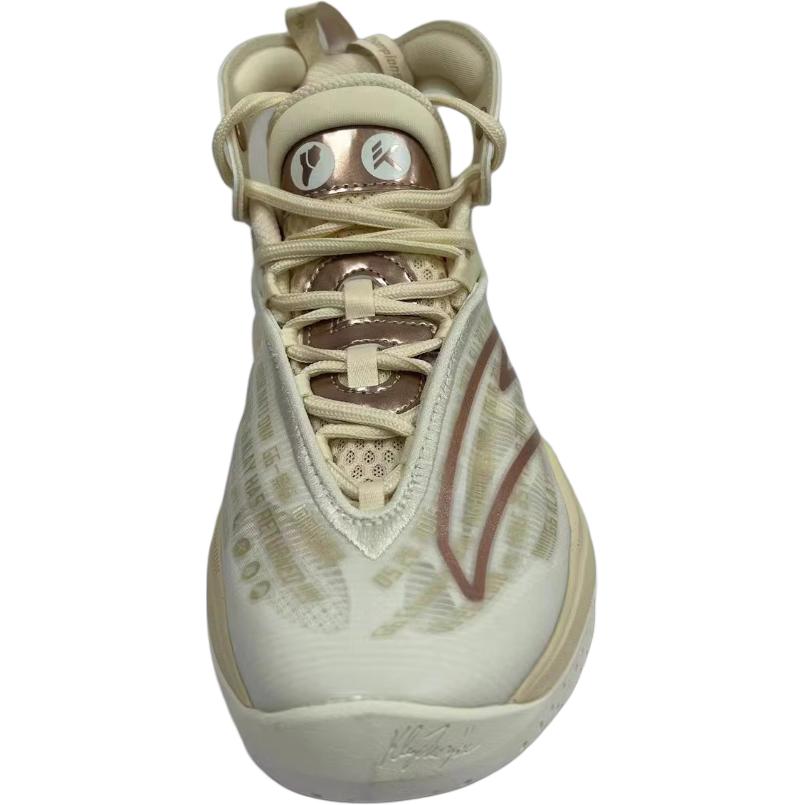 Anta Kids KT Comfortable Lightweight Non-Slip Wear-Resistant High-Top Basketball Shoes Men basketball shoes Off-White 312321130-2