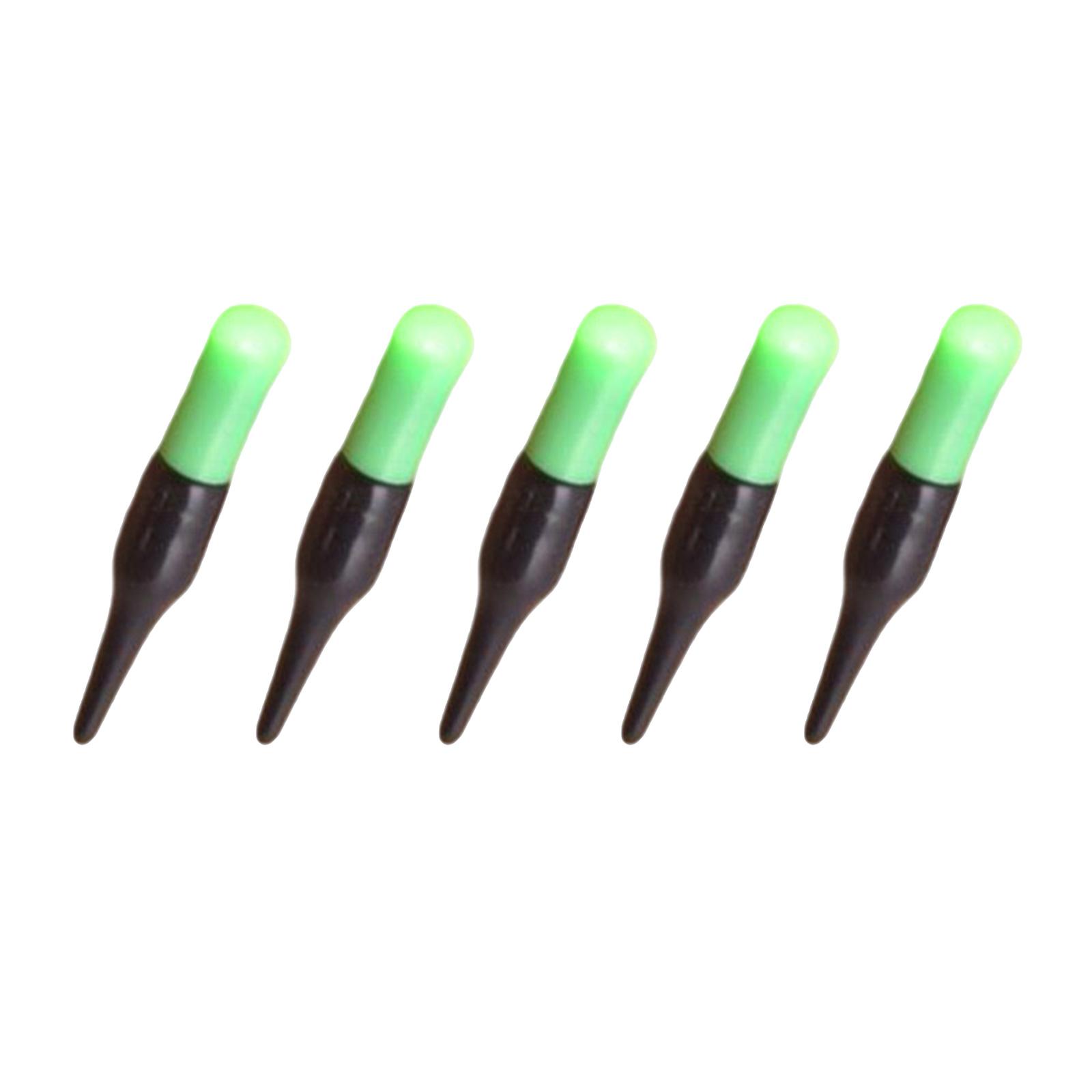 

5Pcs Fishing Glow Sticks LED Night Fishing Float Luminous Float LED Glowing Stick Bobbers Night Fishing Glowing Stick зелений