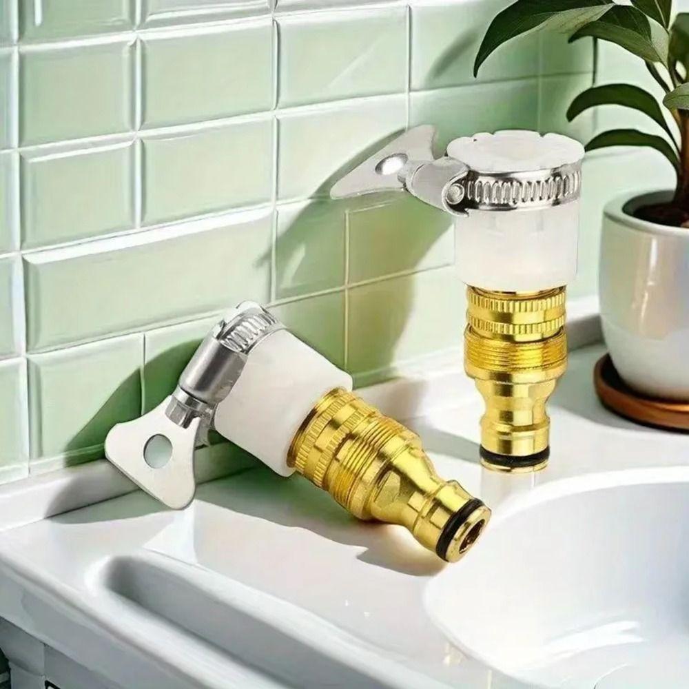15-23mm Faucet Tap Connector Aluminum Zinc Zinc Alloy Faucet Adapter Garden Water Hose Pipe Car Washing