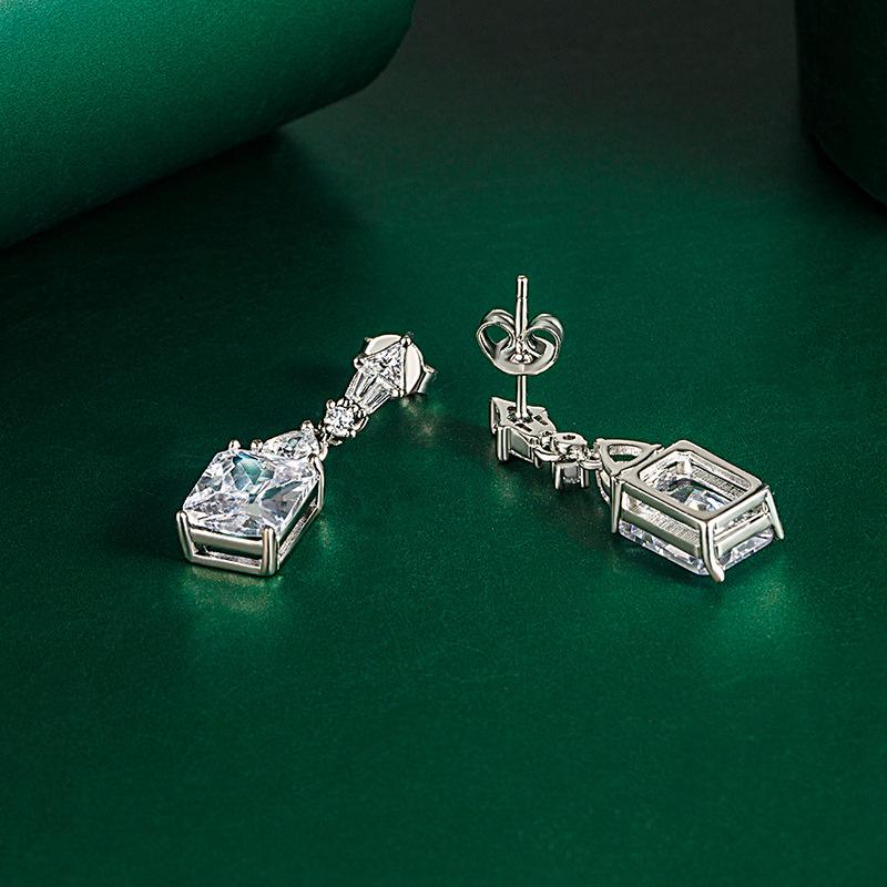 Sace Gems Zircon Earrings for Women Wedding Party Earrings Come In A Variety of Colors Including Pink, Yellow, Blue and Red