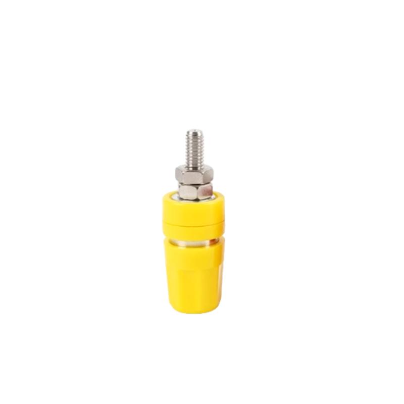 5/10Pcs M4*36 Pure Copper Terminal 4mm Banana Jack Socket 20A Binding Post Banana Plug Connector M4X36 5PCS жёлтый