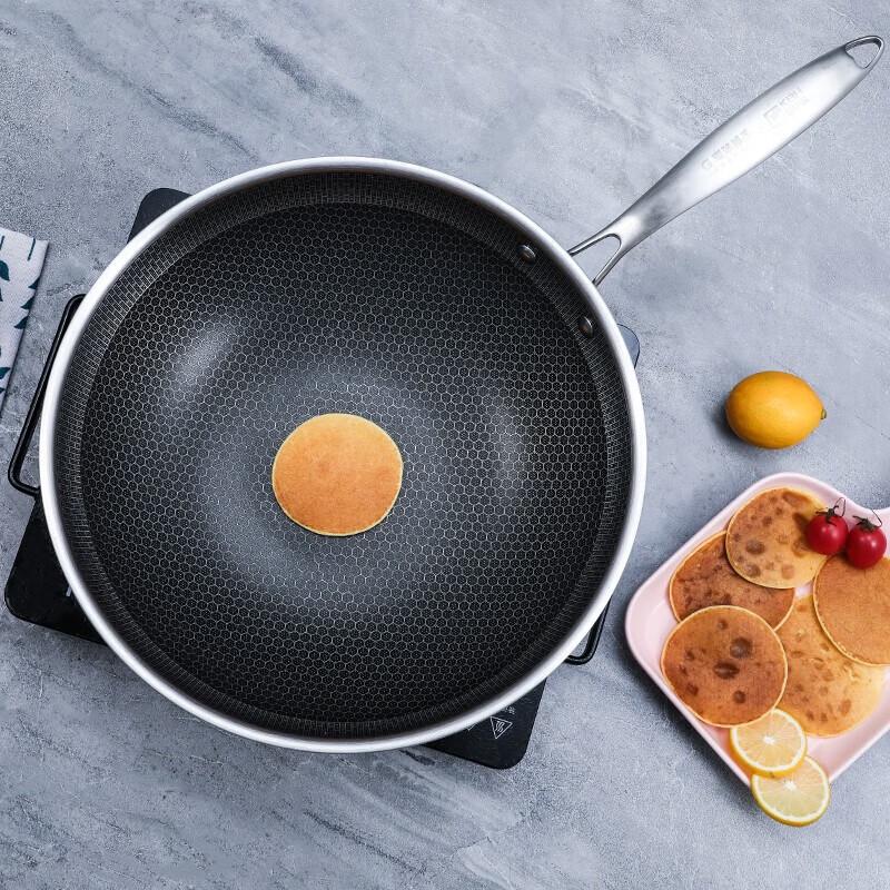 KOBACH 32cm Honeycomb Micro-Pressure 304 Stainless Steel Wok