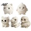Car Interior Decorations Miniature Mummy Animal Figurine, 3D Printed Pig Chicken Dino Duck Niche Holiday Collectibles Cat Statue, Spooky Cute