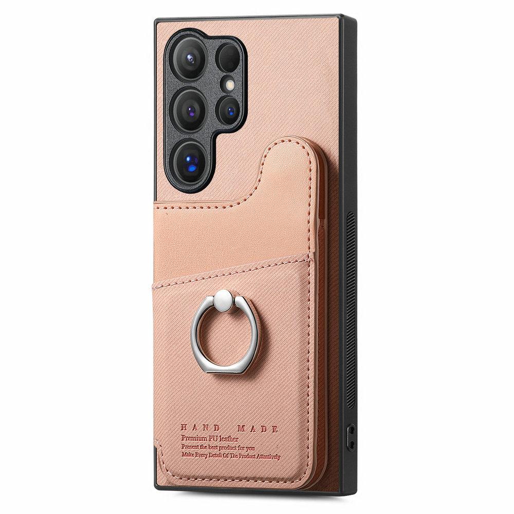Wallet Double Button Magnet Leather RFID Card Case for Samsung Galaxy S26 Ultra S25 S24 S23 S22 S21 Plus S 26 Edge 25 FE 24 Etui