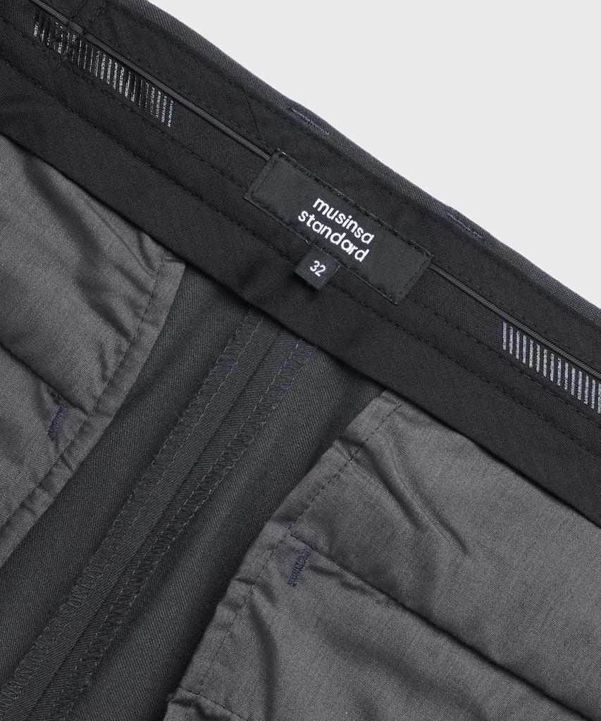 Musinsa Standard Tapered Hidden Banding Crop Slacks [Gray]