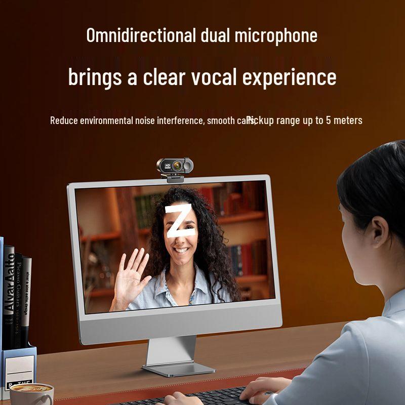 Ultra HD Webcam with USB Microphone for Online Classes & Live Streaming