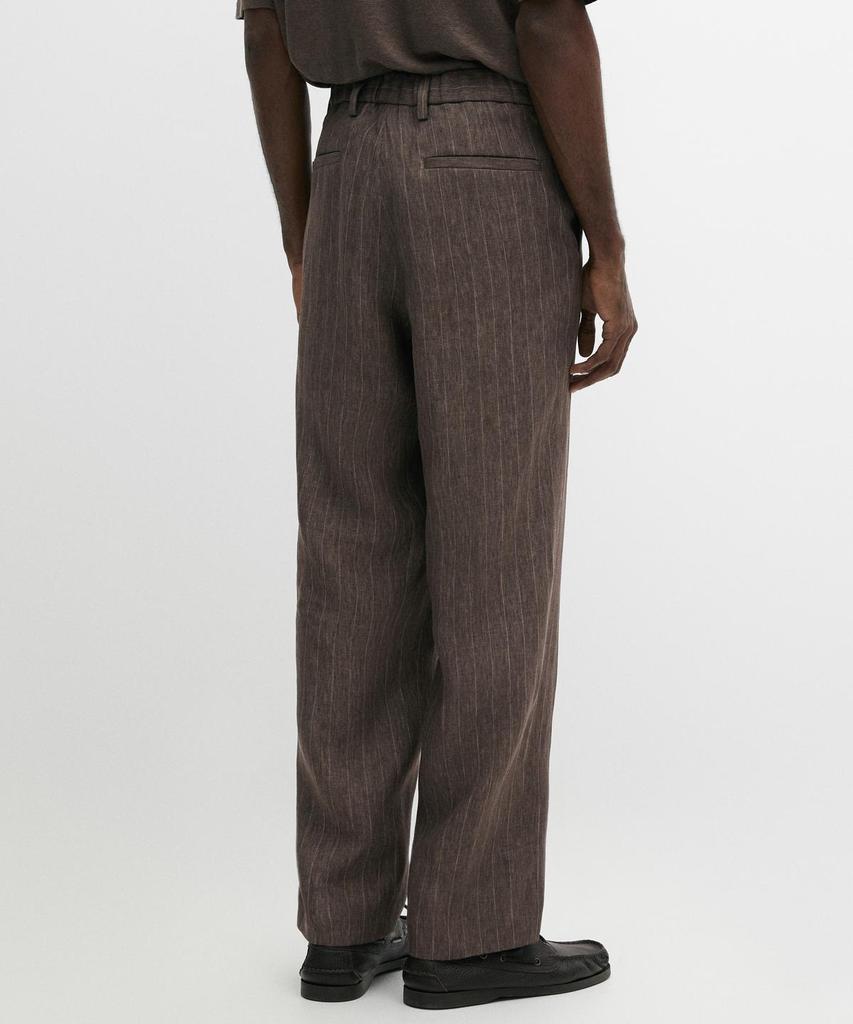 Masimodutti Linen Striped Pants