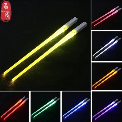 1 para pałeczek LED z mieczem świetlnym Świecące, niezawierające BPA, bezpieczne dla żywności, kuchenne pałeczki LED wielokrotnego użytku