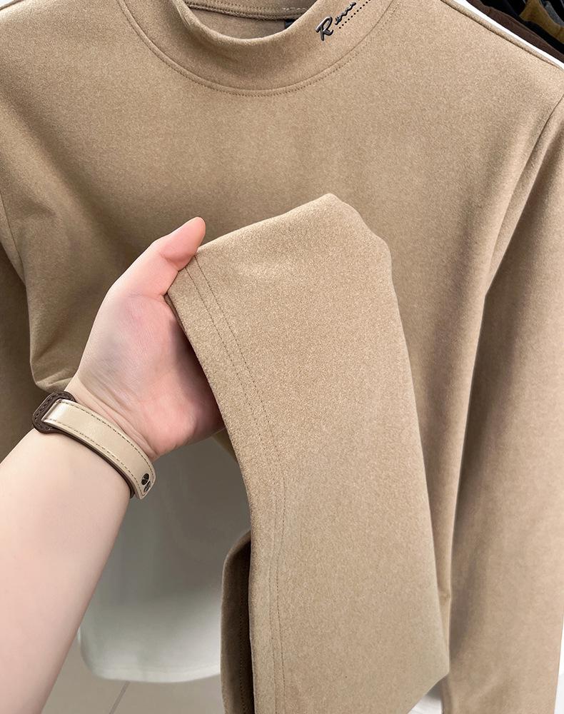 Men's Thermal Half-High Collar Thick Hoodie